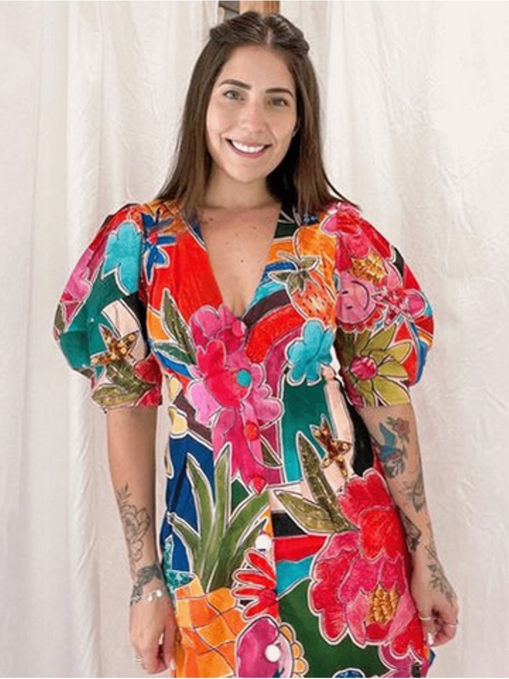 Farm Rio Fantástica Printed Mini Dress Size XL